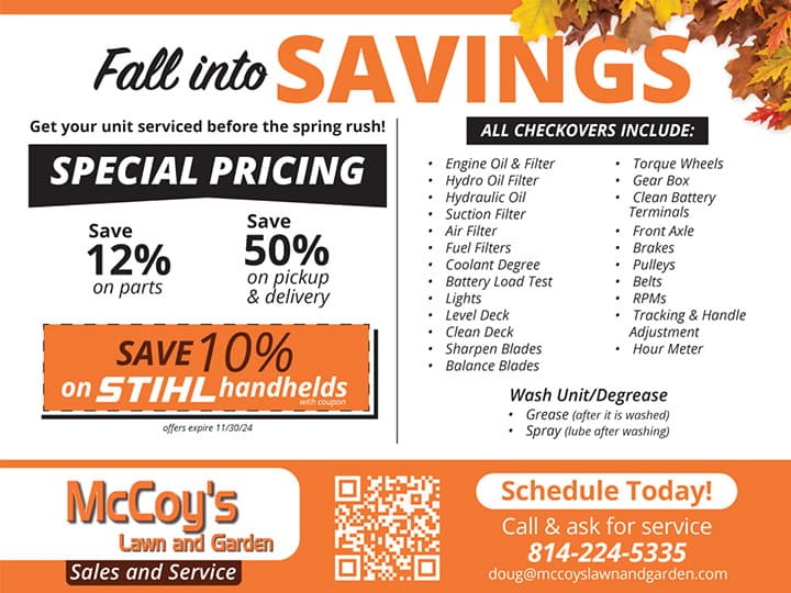 Fall Savings!