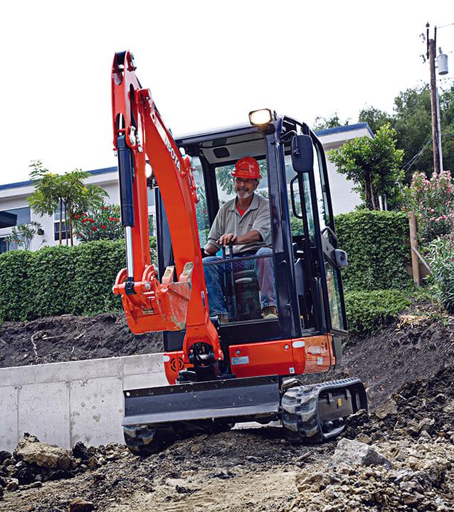 KX018-4R2 Excavator with Attachments